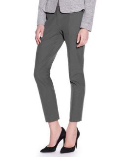 Womens Kim Sateen Ankle Pants   Piazza Sempione   Gray (38/4)