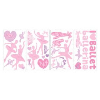 Ballet Peel and Stick Wall Decals w/Glitter   Wall Decals