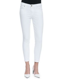 Womens High Rise Ankle Cropped Jeans, White Fashion   7 For All Mankind  