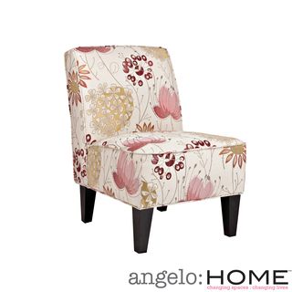 Angelohome Dover Spring Parisian Red Flower Armless Chair