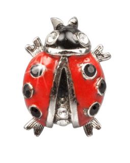 Red Ladybug Tack Pin   Jay Strongwater   Red