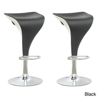 Corliving Adjustable Leatherette Two toned Barstools (set Of 2)