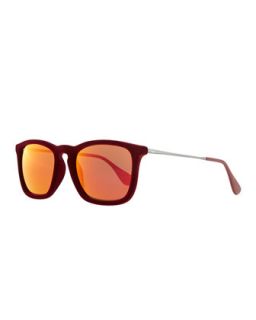 Erika Velvet Edition Sunglasses, Burgundy Red   Ray Ban   Red