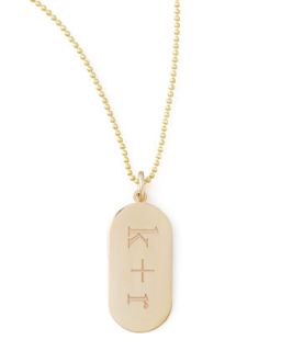 Initial Gold Pendant Necklace   Zoe Chicco   Gold
