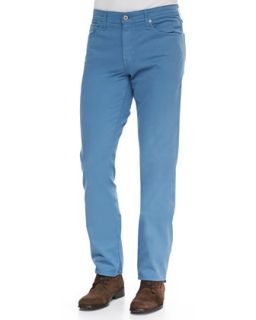 Mens Protege Shaded Blue Sueded Stretch Sateen Jeans   AG Adriano Goldschmied  