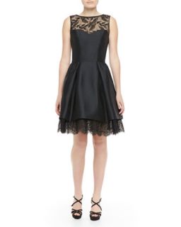 Womens Sleeveless Lace Hem Party Dress   Theia by Don ONeill   Black (12)