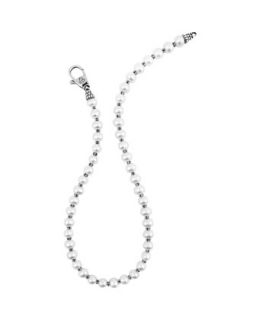 Luna 10mm Pearl Single Strand Necklace   Lagos   Silver (10mm )