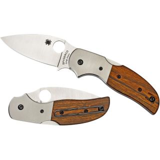 Spyderco Sage4 Wood w/ Titanium Bolsters Plain Edge Knife (4008742)