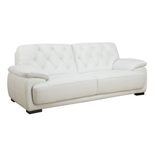 White Full Leather Sofa