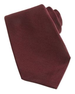 Mens Cashmere/Silk Woven Tie, Burgundy   Kiton   Burgundy