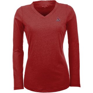 Antigua St. Louis Cardinals Womens Flip Long Sleeve V neck T Shirt   Size