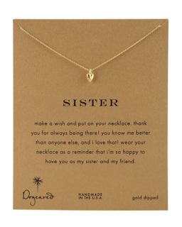 Sisters Heart Pendant Necklace   Dogeared   Gold