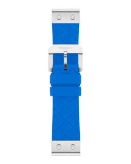 22mm Turquoise Woven Silicone Strap, Stainless   Brera   Turquoise (22mm )