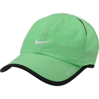 NIKE Youth Featherlight Adjustable Hat, Poison Green/white