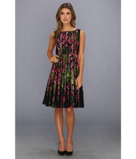 Adrianna Papell Fractured Floral Dress Womens Dress (Red)