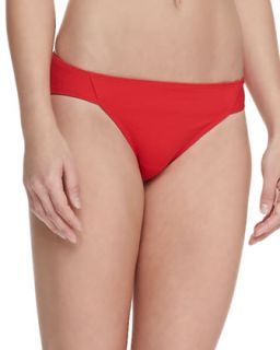 Womens UPF 50 Classic Side Ruched Bikini Bottom, Red   Parasol   Red (X LARGE)