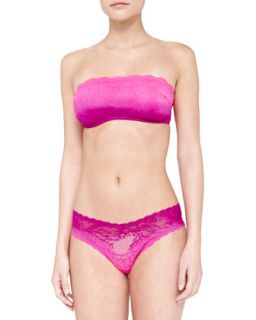 Womens Trenta Ombre Bandeau & Thong Set, Jelly/Shocking Pink   Cosabella  