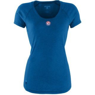 Antigua Texas Rangers Womens Pep Shirt   Size Large, Dk Royal/heather (ANT