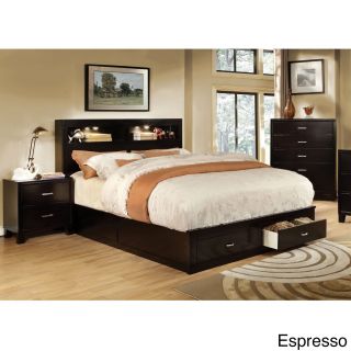 Furniture Of America Furniture Of America Clement Storage Platform Bed With Lighting Brown Size King
