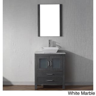 Virtu Virtu Usa Dior 24 Inch Single Sink Vanity Set In Zebra Grey Grey Size Single Vanities
