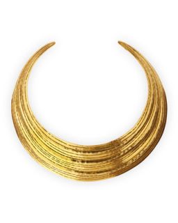 Salome Gold Collar Necklace   Herve Van Der Straeten   Gold