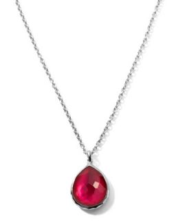 Raspberry Teardrop Pendant Necklace   Ippolita   Silver