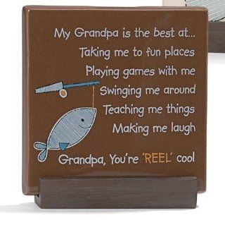 Grandpa Gift Grandpa You're 'Reel' Cool Plaque and Stand Toys & Games