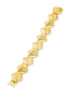 18k Gold Plated Bent Pyramid Bracelet   Eddie Borgo   Gold (18k )