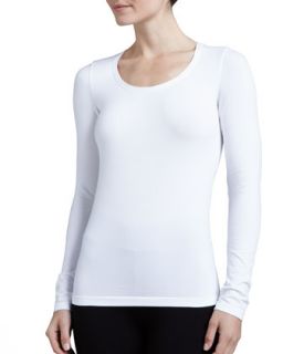 Womens New Haven Seamless Pullover   Wolford   White (LARGE)