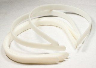 White Plastic Headbands Bulk 1'' 144pcs  Fashion Headbands  Beauty