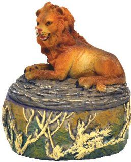 Lion Laying On Rock Poly Resin Trinket Boxes  Decorative Hanging Ornaments  Patio, Lawn & Garden