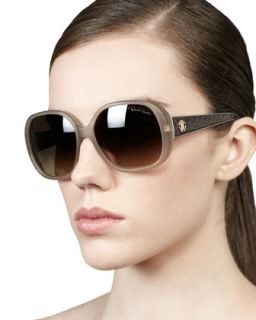Taj Soft Square Sunglasses, Beige/Python   Roberto Cavalli   Beige/Python