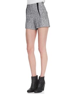 Womens Florencia High Waist Tweed Shorts   Rag & Bone   Black (6)