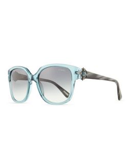 Transparent Sunglasses with Turquoise   Lanvin   Turquoise