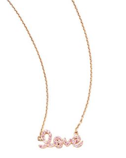 Pink Sapphire Love Necklace   Sydney Evan   Pink