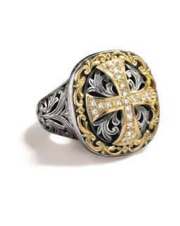 Diamond Cross Ring   Konstantino   Tan (7)