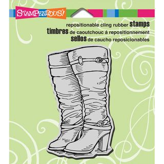 Stampendous Cling Rubber Stamp 3.5inx4in Sheet boots