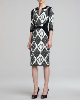 Womens 3/4 Sleeve Mixed Print Cady Dress   Etro   Blk mlt (38)