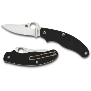 Spyderco UK Penknife Black FRN Drop Point Plain Edge Knife (400842)