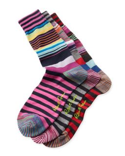 Mens Magnificent Stripe Socks, 3 Pack   Robert Graham   Multi
