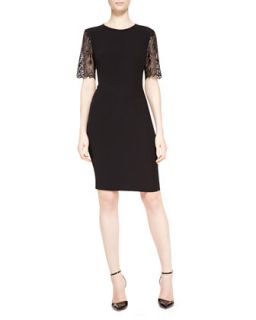 Womens Lace Sleeve Dress, Black   Escada   Black (42)