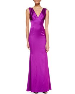 Womens Sleeveless Ruched Bust Gown, Purple   Escada   Purple (38)