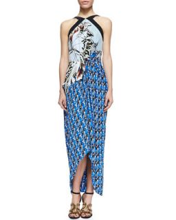 Womens Long Printed Halter Sarong Dress   Etro   (44/10)