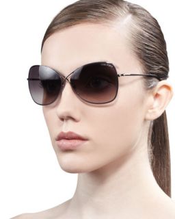Colette Metal Frame Butterfly Sunglasses   Tom Ford   Brown/ brown