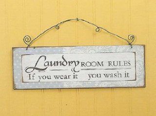 Laundry room Rules Sign You Wear You Wash   Decorative Plaques