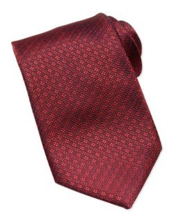 Mens Textured Circle Tie, Red   Brioni   Red