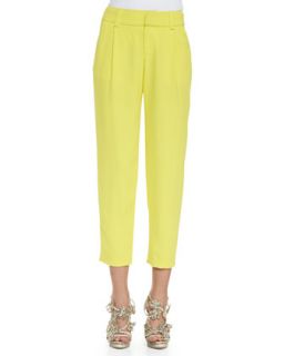 Womens Arthur Pleated Relaxed Pants   Alice + Olivia   Daffodil (4)