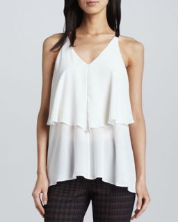 Womens Tiered Silk Blouse   Cut25 by Yigal Azrouel   Optic (8)