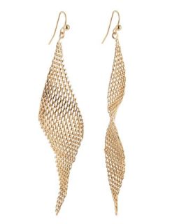 Mesh Wave Earrings, Gold   Jules Smith   Gold (ONE SIZE)