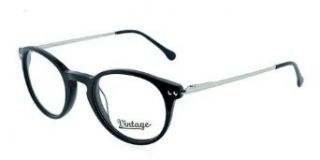 New GlassesUSA Vintage Vn106 Black VN106 c.001 Designer Eyeglasses Round , Clothing